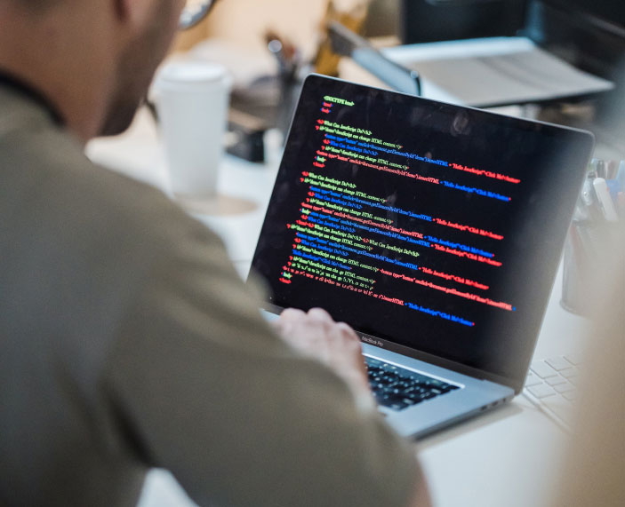 Laptop Screen with Code 1